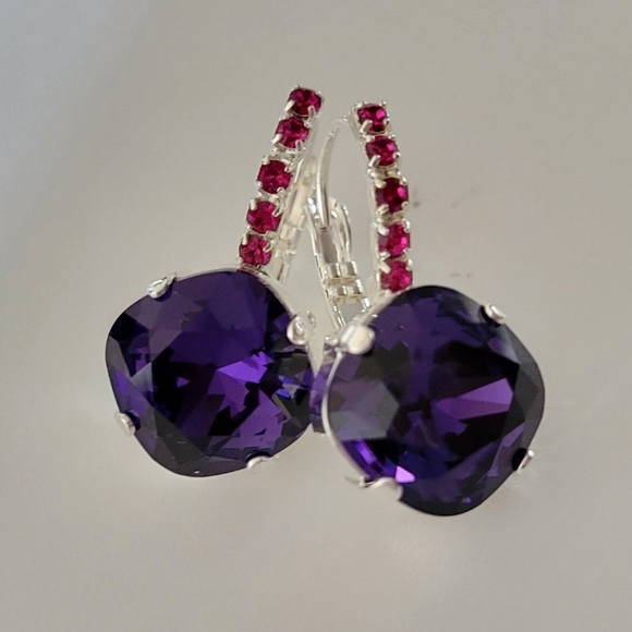 Austrian Crystal Earrings in Silver - Picture 8 of 8